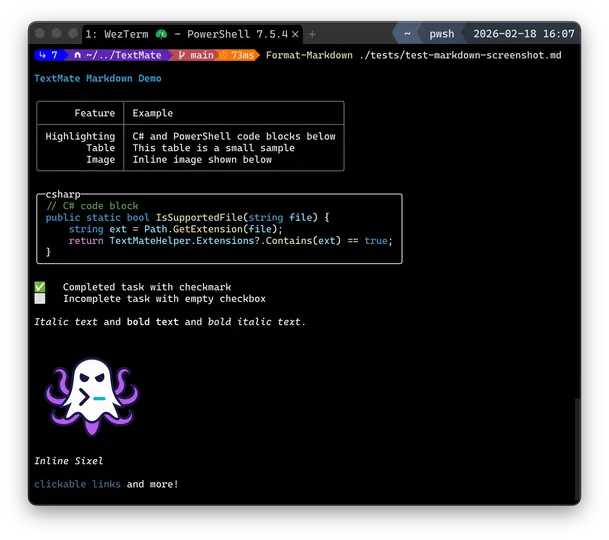 Screenshot of PS TextMate