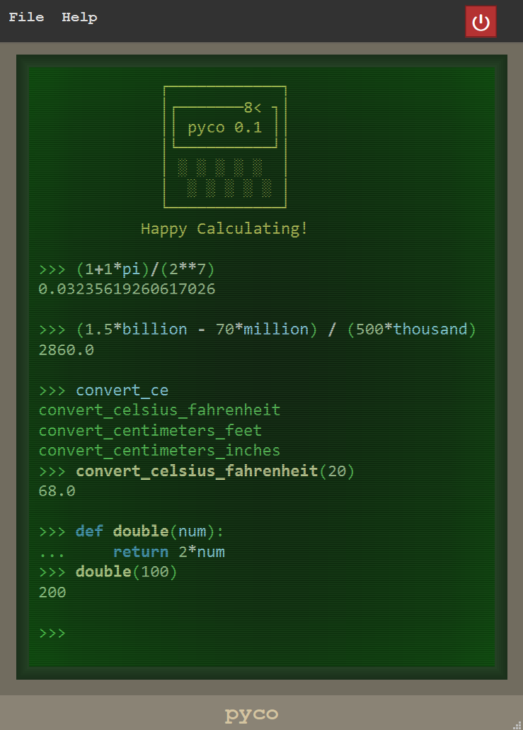 Screenshot of Pyco