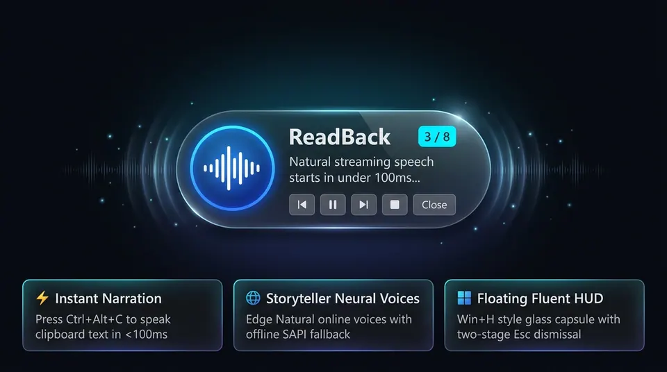 Screenshot of ReadBack