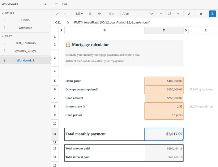 Screenshot of RustyCalc