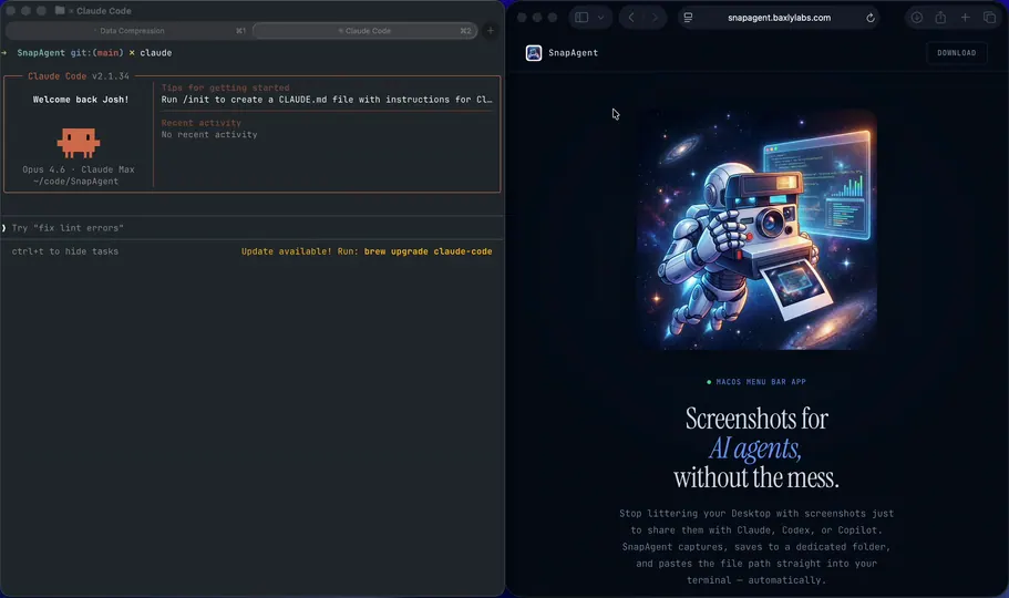 Screenshot of SnapAgent