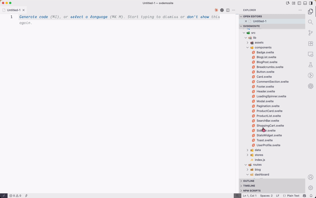 Screenshot of Svelte Component Visualizer