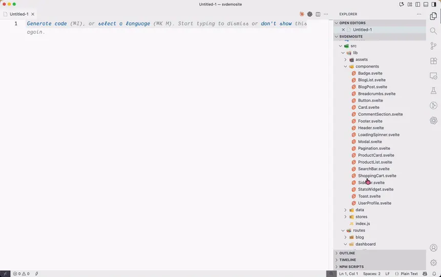 Screenshot of Svelte Component Visualizer