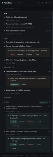 Screenshot of TaskDeck