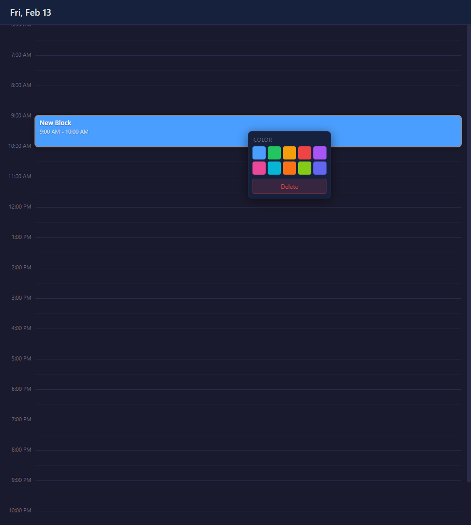 Screenshot of Time Blocker