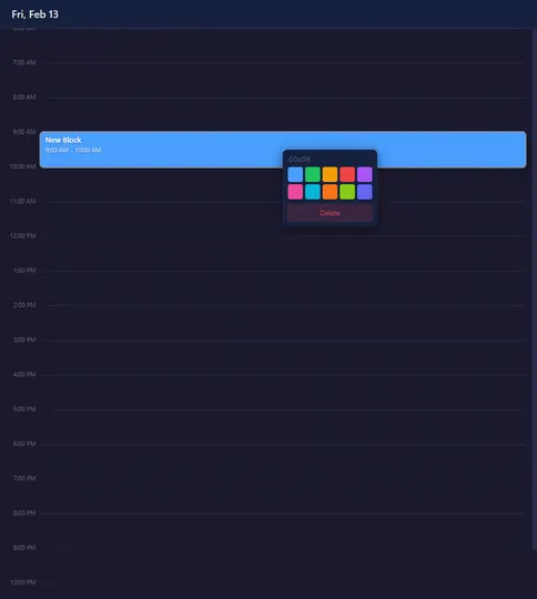 Screenshot of Time Blocker