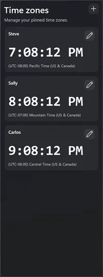 Screenshot of Time Zone Zone