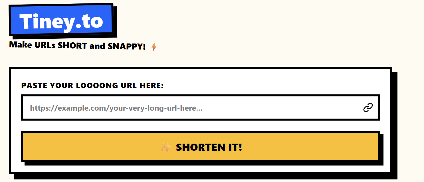 Screenshot of tiney.to