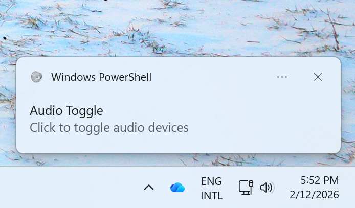 Screenshot of Toggle Audio Profiles Cross Platform