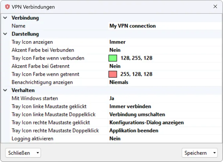 Screenshot of VpnConnections