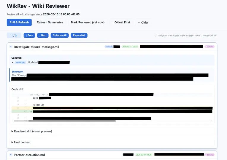 Screenshot of WikRev