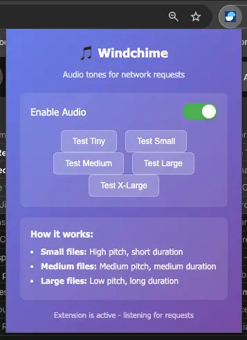Screenshot of Windchime